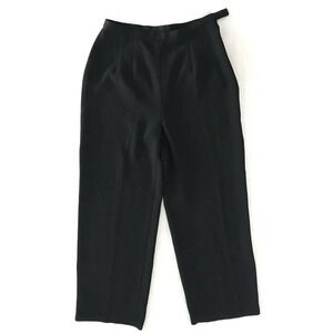 Cache | High Rise Dress Pants Size 10 Black Pleated Flat Front Trouser
